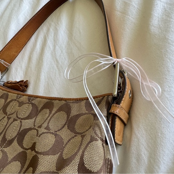 Vintage Y2K Coach Jacquard Demi Baguette Shoulder Bag - Picture 3 of 7